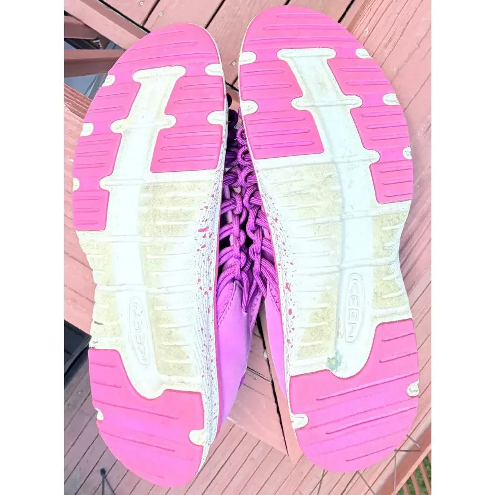 KEEN Girls Uneek 02 Water Sandals Purple Bungee Lace Up Low Top 6Y Kids